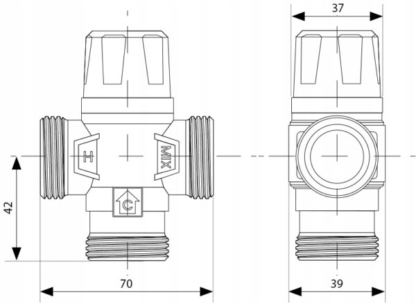 IBO MIX T 25-20/43 Z zawór mieszający