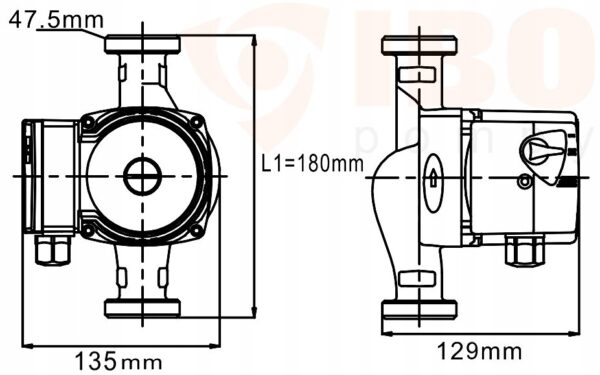 IBO OHI 25-40/180 pompa obiegowa cyrkulacyjna CO